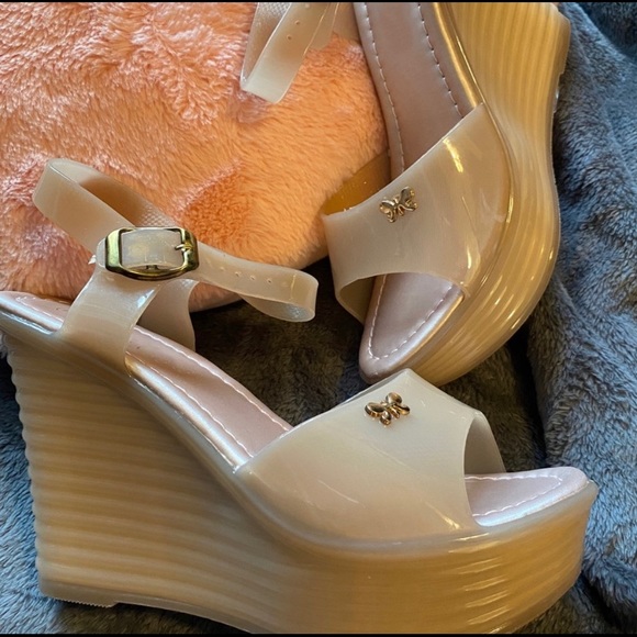 Nude Platform Wedges - Picture 2 of 2